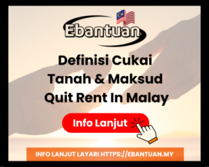 Definisi Cukai Tanah & Maksud Quit Rent In Malay