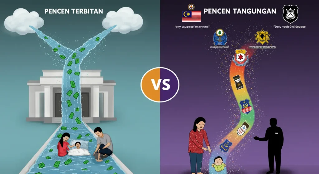 Perbezaan Pencen Terbitan dan Pencen Tanggungan 1 Pencen Terbitan dan Pencen Tanggungan 1