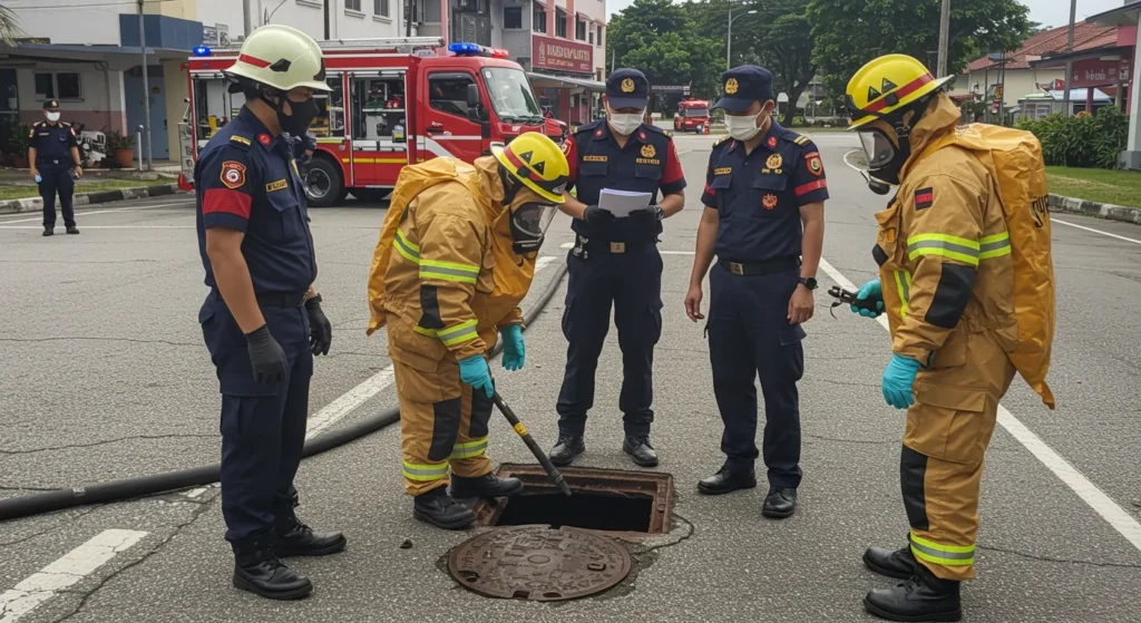 Letupan Gas Bawah Tanah Gemparkan Bukit Mertajam 1 Letupan Gas Bawah Tanah 2