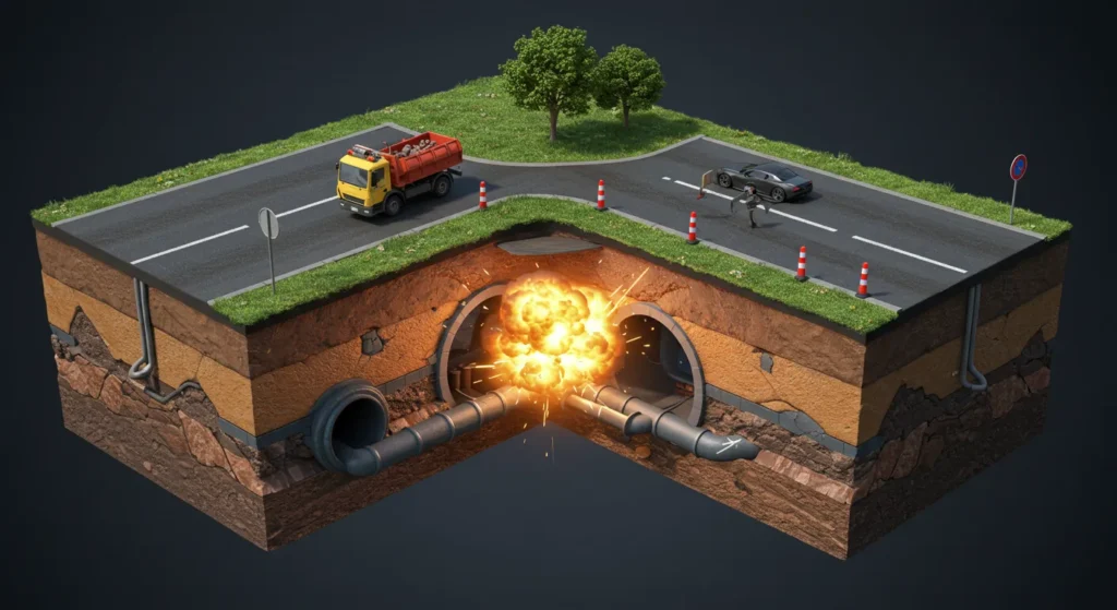 Letupan Gas Bawah Tanah Gemparkan Bukit Mertajam 5 Letupan Gas Bawah Tanah 6