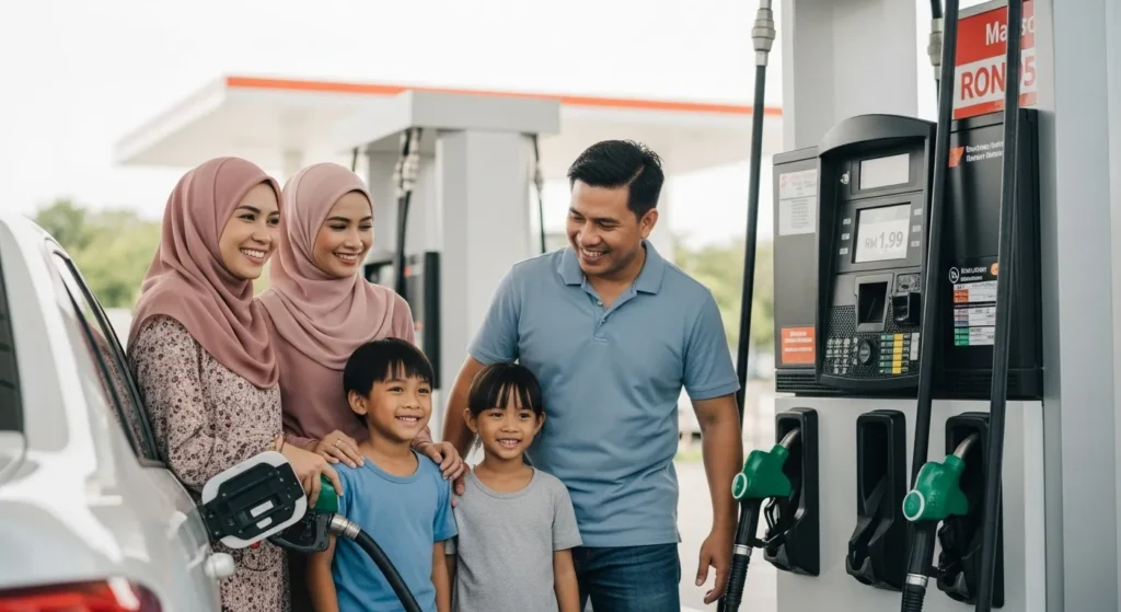 Harga Petrol RON95 Turun 5