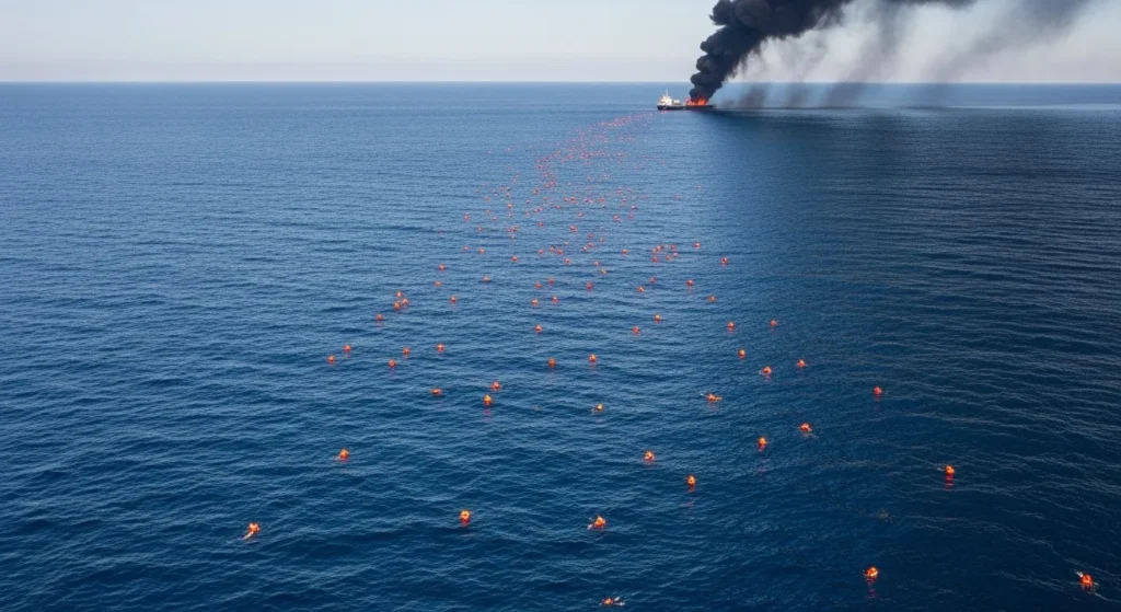 KM Barcelona 5 Terbakar: 3 Maut, Ratusan Panik Terjun Laut 8 Kapal Feri KM Barcelona 5 Terbakar 4