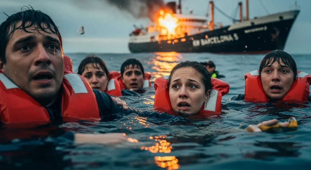 KM Barcelona 5 Terbakar: 3 Maut, Ratusan Panik Terjun Laut 3 Kapal Feri KM Barcelona 5 Terbakar 7