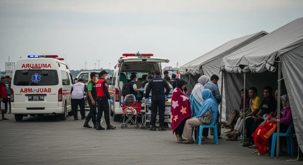 KM Barcelona 5 Terbakar: 3 Maut, Ratusan Panik Terjun Laut 5 Kapal Feri KM Barcelona 5 Terbakar 8