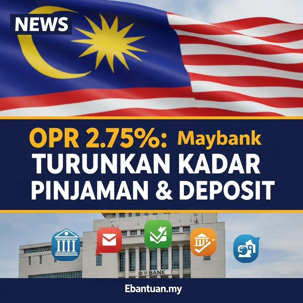 OPR 2.75% Maybank Turunkan Kadar Pinjaman & Deposit