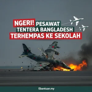 Pesawat Tentera Bangladesh Terhempas ke Sekolah