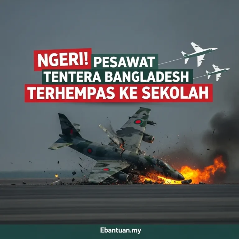 Pesawat Tentera Bangladesh Terhempas ke Sekolah
