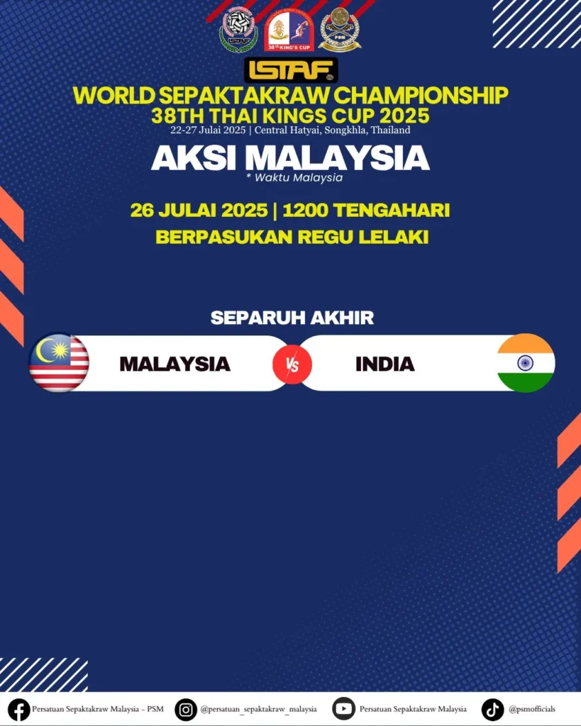 Sepak Takraw Piala Raja Thai 2025: Juara & Keputusan Final Terkini 6 Sepak Takraw Piala Raja Thai 2025 8