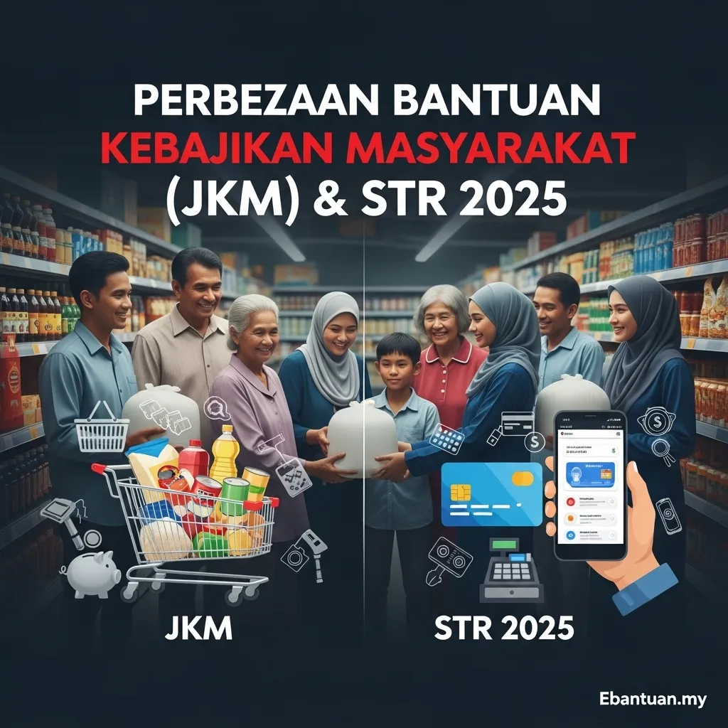Perbezaan Bantuan Kebajikan Masyarakat (JKM) & STR 2025 1 Perbezaan Bantuan Kebajikan Masyarakat (JKM) & STR 2025