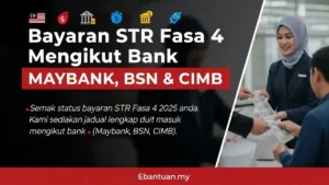Bayaran STR Fasa 4 Mengikut Bank Maybank, BSN & CIMB