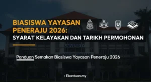 Biasiswa Yayasan Peneraju 2026 Syarat Kelayakan dan Tarikh Permohonan