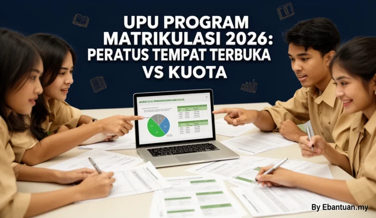 UPU Program Matrikulasi 2026: Peratus Tempat Terbuka vs Kuota 4 UPU Program Matrikulasi 2026: Peratus Tempat Terbuka vs Kuota