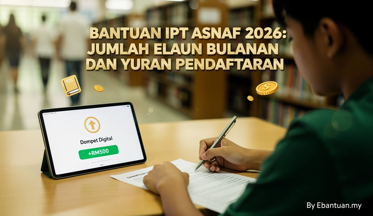 Bantuan IPT Asnaf 2026: Jumlah Elaun Bulanan dan Yuran Pendaftaran