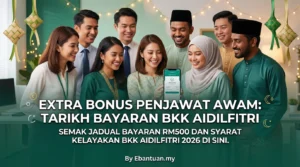 Extra Bonus Penjawat Awam: Tarikh Bayaran BKK Aidilfitri