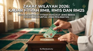 Zakat Wilayah 2026: Kadar Fitrah RM8, RM15 Dan RM25