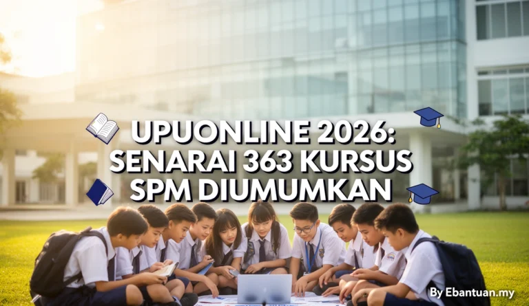 UPUOnline 2026: Senarai 363 Kursus SPM Diumumkan