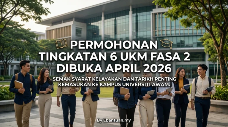 Permohonan Tingkatan 6 UKM Fasa 2 Dibuka April 2026