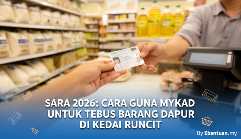 SARA 2026: Cara Guna MyKAD Untuk Tebus Barang Dapur di Kedai Runcit