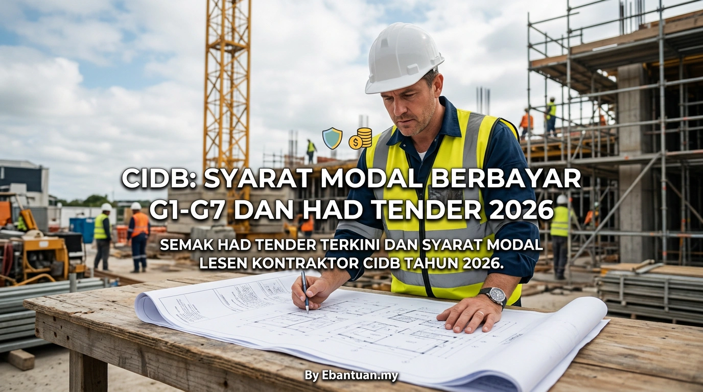 CIDB: Syarat Modal Berbayar G1-G7 Dan Had Tender 2026 1 CIDB: Syarat Modal Berbayar G1-G7 Dan Had Tender 2026