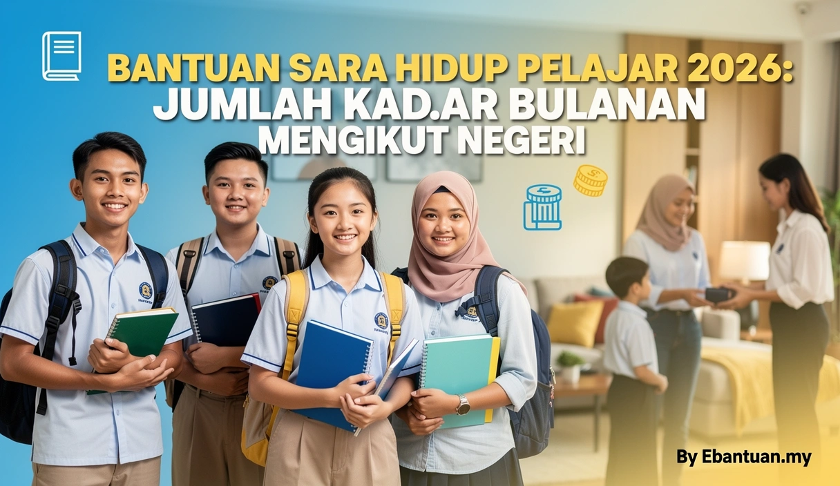 Bantuan Sara Hidup Pelajar 2026: Jumlah Kadar Bulanan Mengikut Negeri