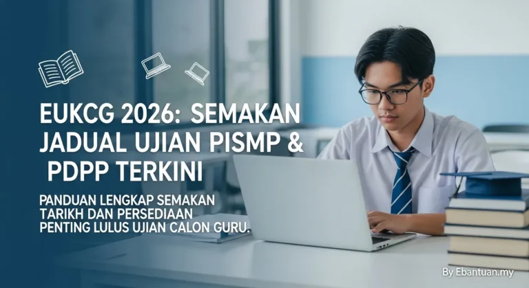 eUKCG 2026 Semakan Jadual Ujian PISMP & PDPP Terkini