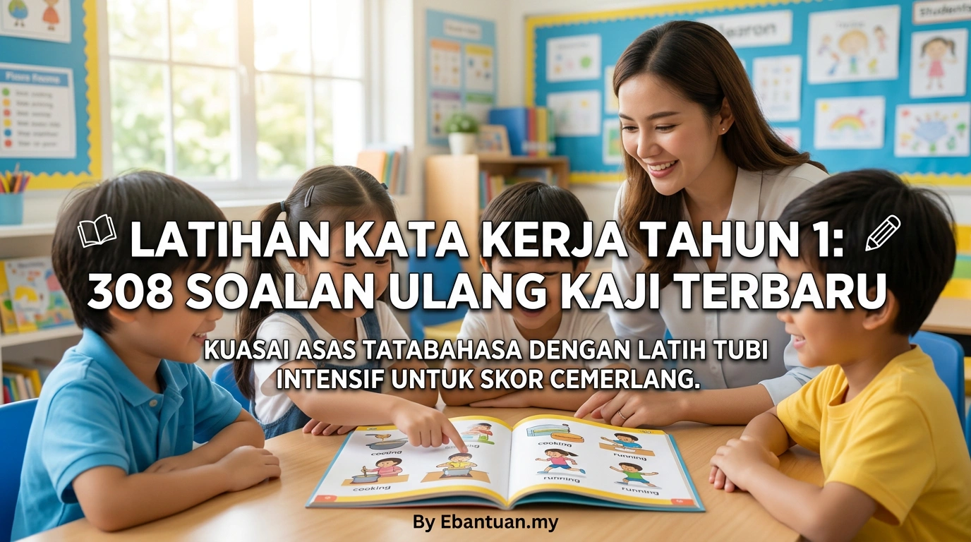 Latihan Kata Kerja Tahun 1: 308 Soalan Ulang Kaji Terbaru
