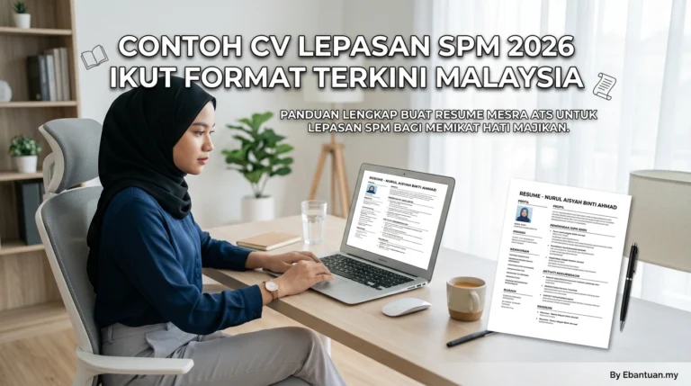Contoh CV Lepasan SPM 2026 Ikut Format Terkini Malaysia