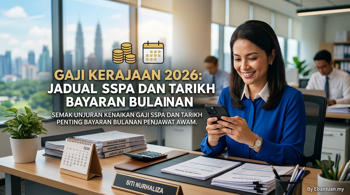 Gaji Kerajaan 2026: Jadual SSPA Dan Tarikh Bayaran Bulanan 1 Gaji Kerajaan 2026: Jadual SSPA Dan Tarikh Bayaran Bulanan