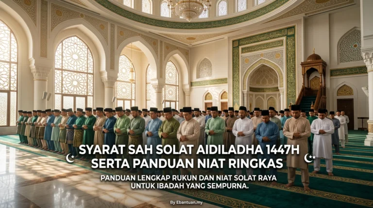 Syarat Sah Solat Aidiladha 1447H Serta Panduan Niat Ringkas