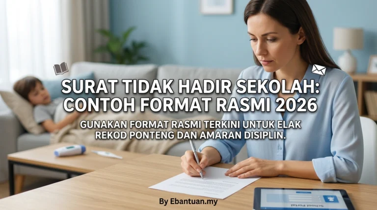 Surat Tidak Hadir Sekolah: Contoh Format Rasmi 2026