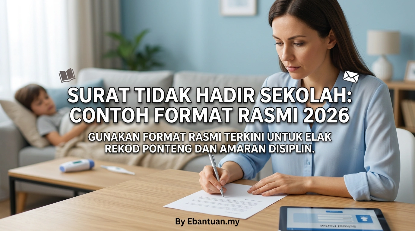 Surat Tidak Hadir Sekolah: Contoh Format Rasmi 2026 1 Surat Tidak Hadir Sekolah: Contoh Format Rasmi 2026