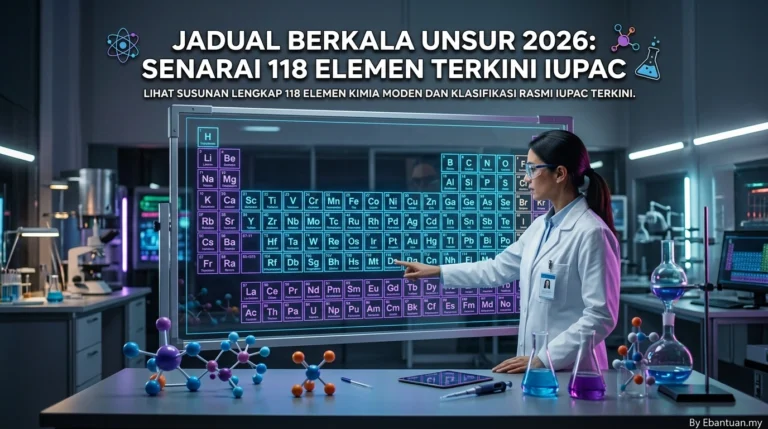Jadual Berkala Unsur 2026: Senarai 118 Elemen Terkini IUPAC