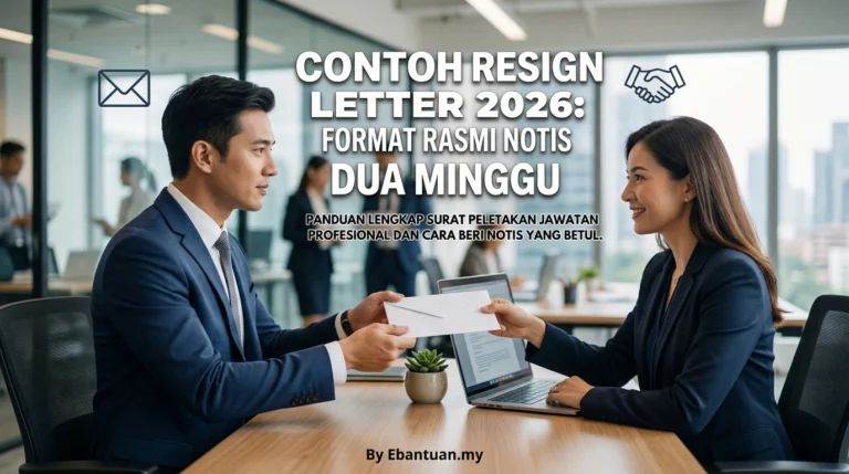 Contoh Resign Letter 2026: Format Rasmi Notis Dua Minggu