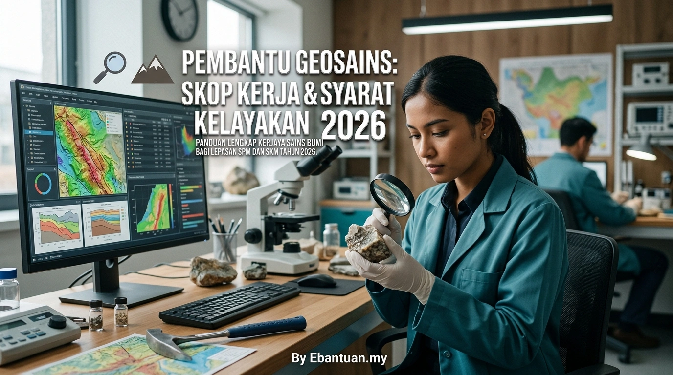 Pembantu Geosains: Skop Kerja & Syarat Kelayakan 2026