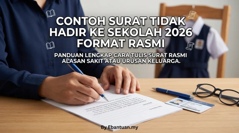 Contoh Surat Tidak Hadir Ke Sekolah 2026 Format Rasmi