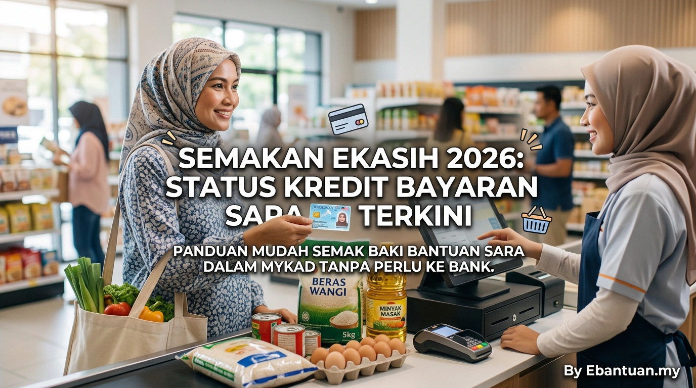 Semakan eKasih 2026: Status Kredit Bayaran SARA Terkini 1 Semakan eKasih 2026: Status Kredit Bayaran SARA Terkini