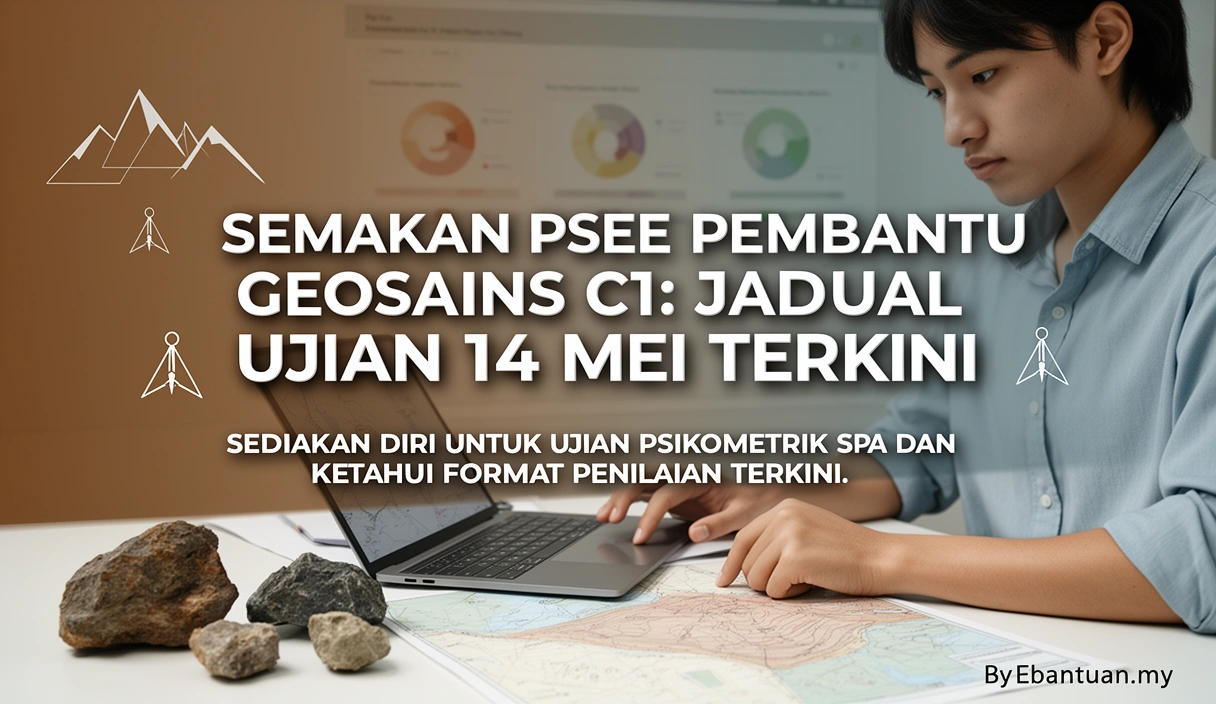 Semakan PSEE Pembantu Geosains C1: Jadual Ujian 14 Mei Terkini 1 Semakan PSEE Pembantu Geosains C1: Jadual Ujian 14 Mei Terkini