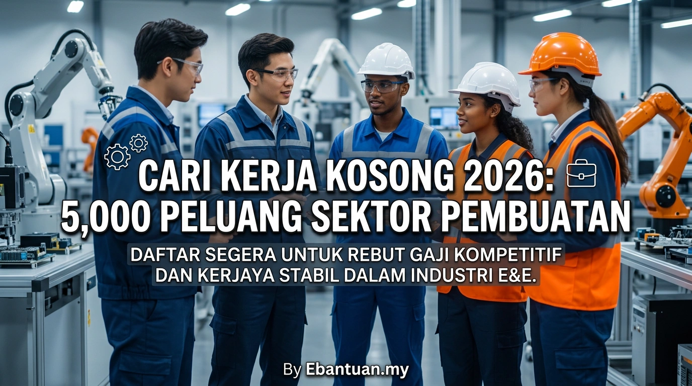 Cari Kerja Kosong 2026: 5,000 Peluang Sektor Pembuatan