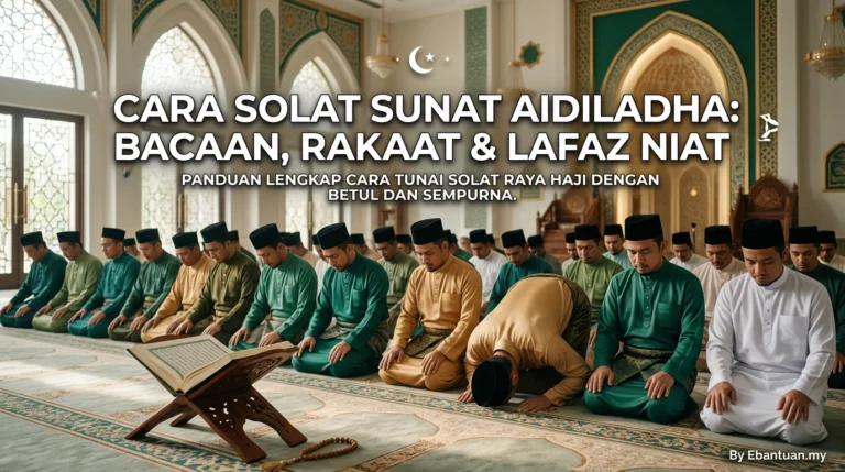 Cara Solat Sunat Aidiladha: Bacaan, Rakaat & Lafaz Niat