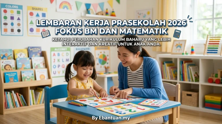 Lembaran Kerja Prasekolah 2026 Fokus BM Dan Matematik