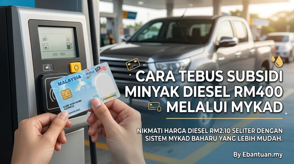 Cara Tebus Subsidi Minyak Diesel RM400 Melalui MyKad