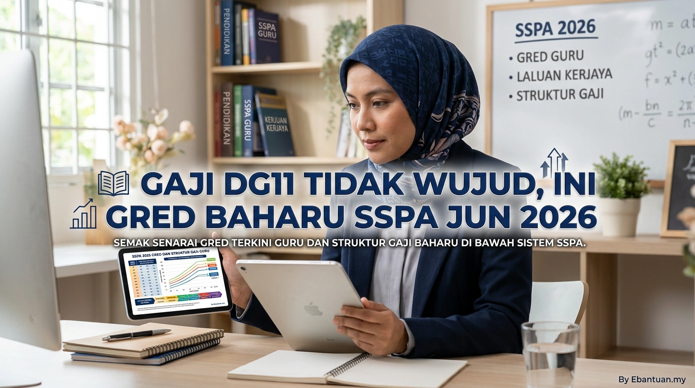 Gaji DG11 Tidak Wujud, Ini Gred Baharu SSPA Jun 2026