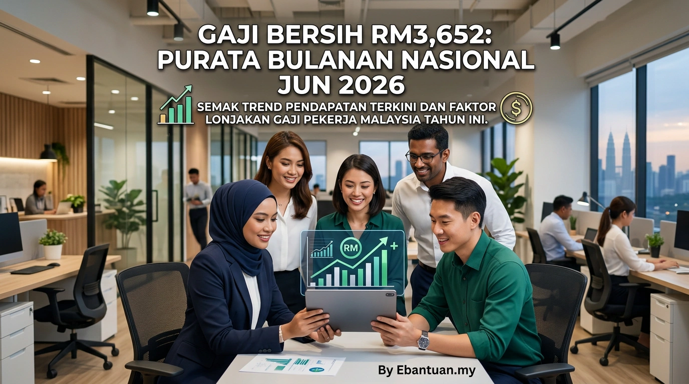 Gaji Bersih RM3,652: Purata Bulanan Nasional Jun 2026