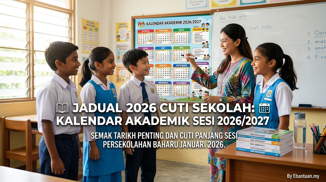 Jadual 2026 Cuti Sekolah: Kalendar Akademik Sesi 2026/2027