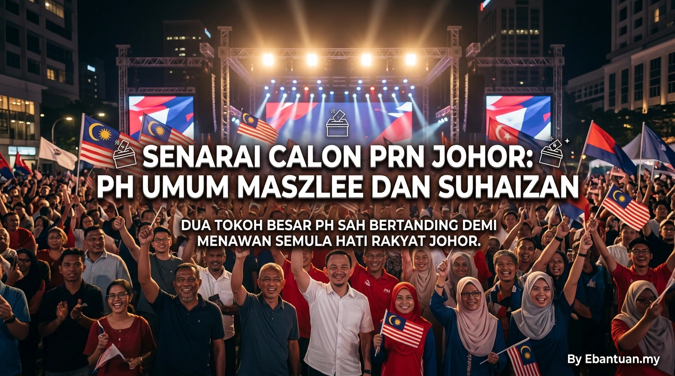 Senarai Calon PRN Johor: PH Umum Maszlee Dan Suhaizan