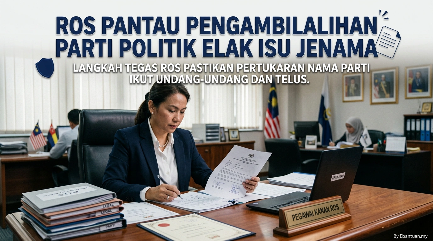 ROS Pantau Pengambilalihan Parti Politik Elak Isu Jenama