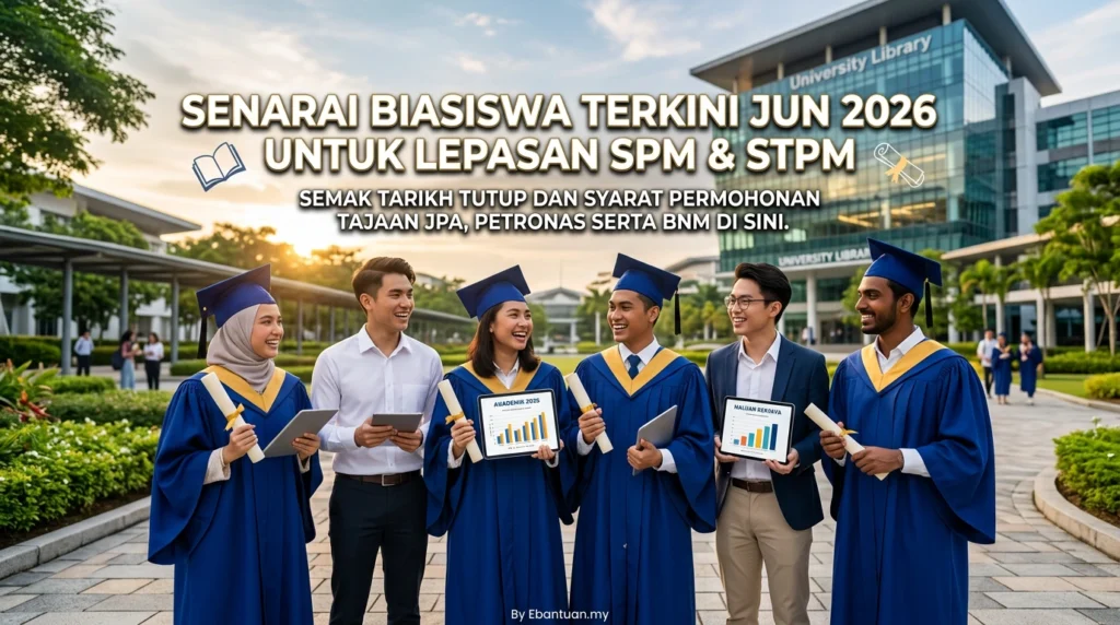 Senarai Biasiswa Terkini Jun 2026 Untuk Lepasan SPM & STPM