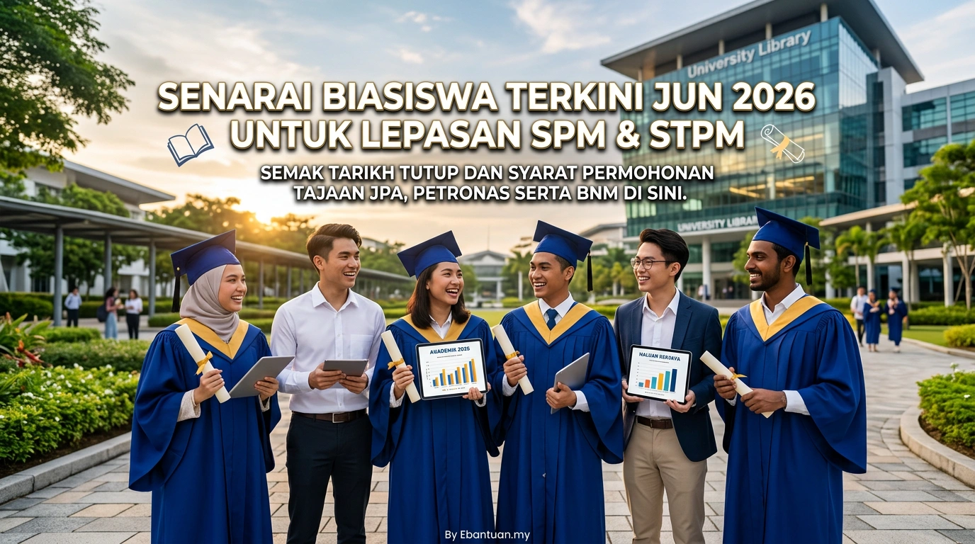 Senarai Biasiswa Terkini Jun 2026 Untuk Lepasan SPM & STPM