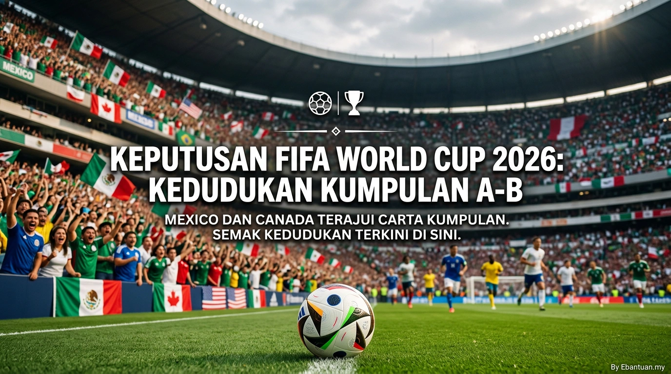 Keputusan FIFA World Cup 2026: Kedudukan Kumpulan A-B 1 Keputusan FIFA World Cup 2026: Kedudukan Kumpulan A-B