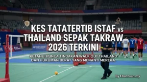 Kes Tatatertib ISTAF vs Thailand Sepak Takraw 2026 Terkini
